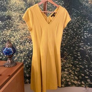 Banana Republic yellow fit and flare dress - size 2